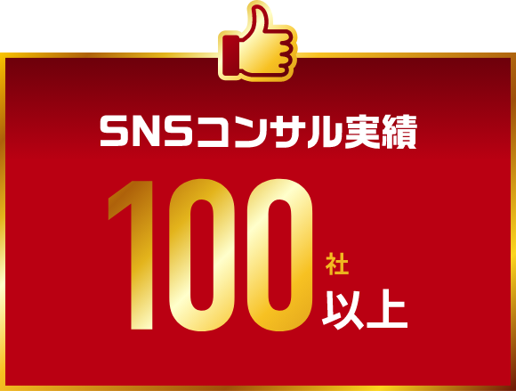 SNSコンサル実績100社以上